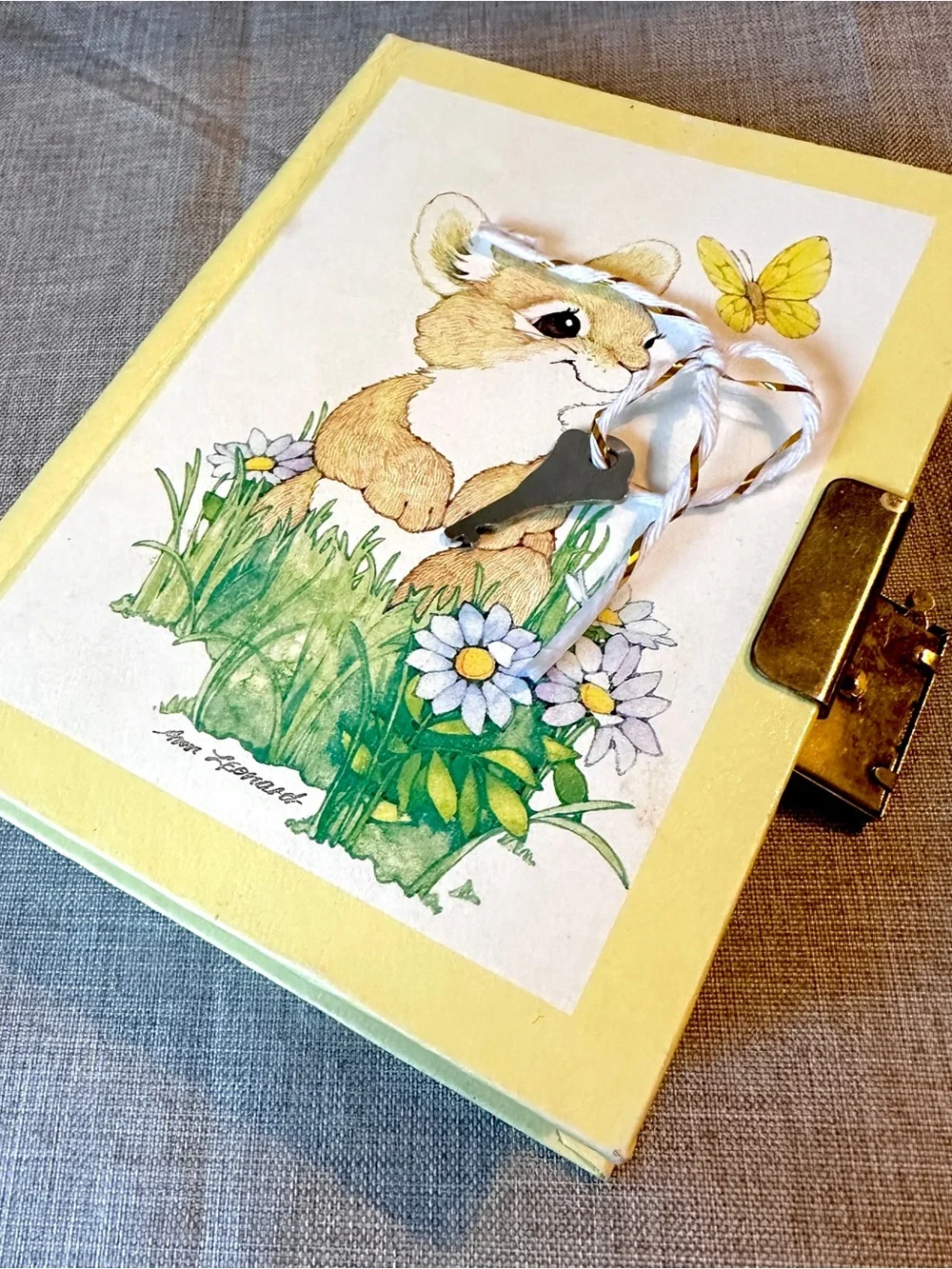 Vintage One Year Diary 1970’s Lock With Key Journal Cottagecore Empty